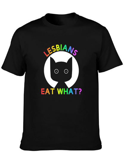 Camiseta Negra Lesbianas Comen Qué?