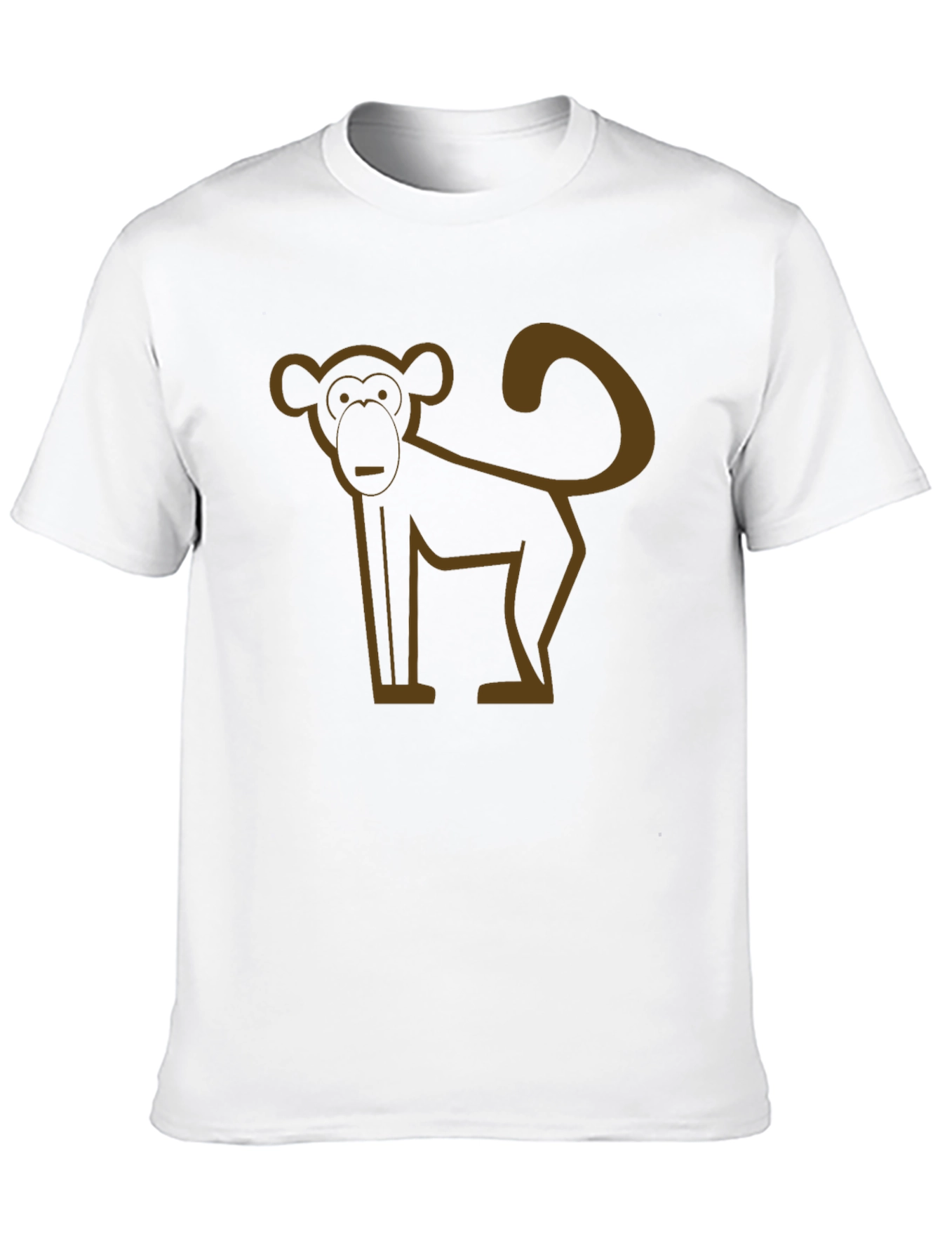 Camiseta Negra con Diseño de Mono Abstracto