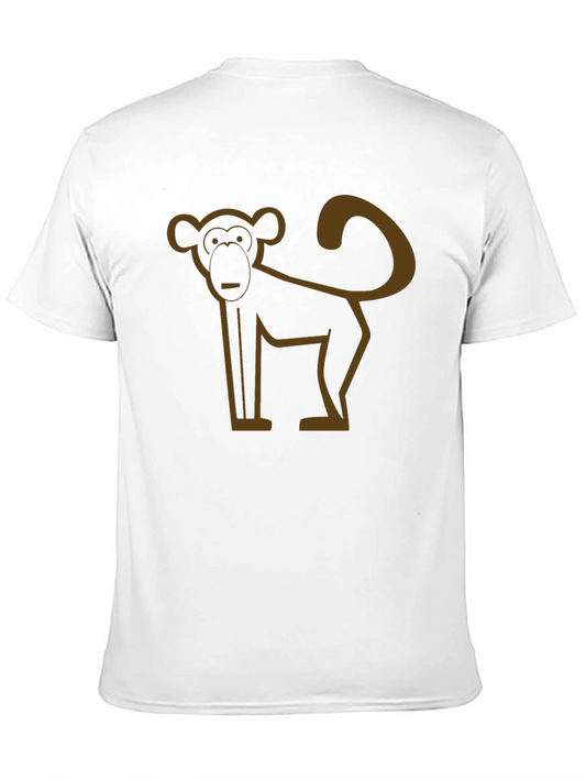 Camiseta Negra con Diseño de Mono Abstracto
