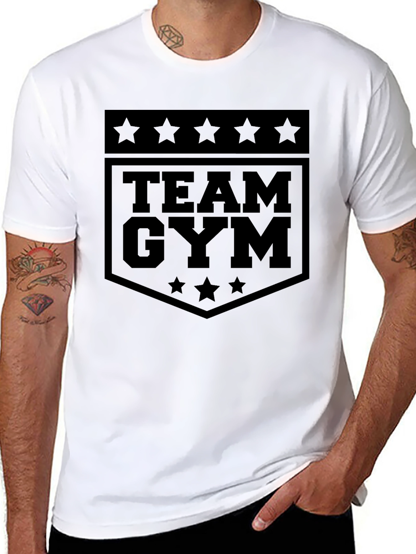 Camiseta Negra Team Gym para Hombre