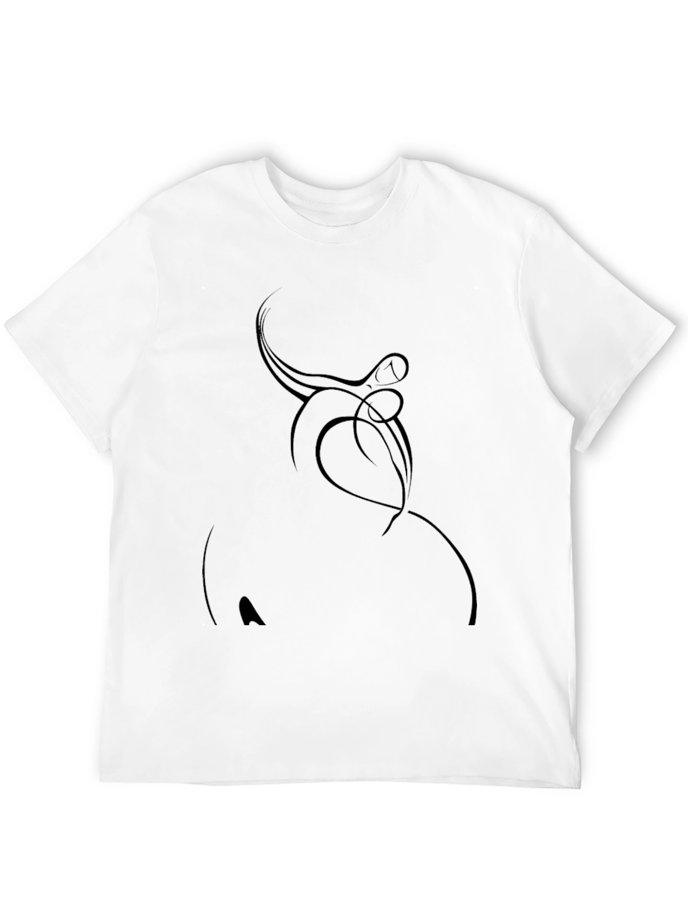 Camiseta Negra con Diseño Abstracto Elegante