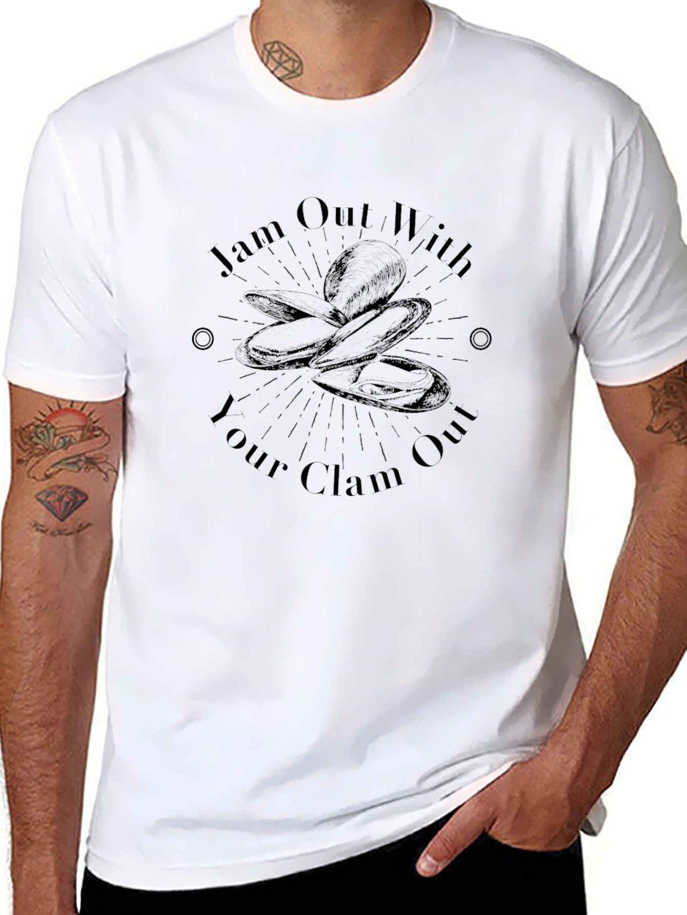 Camiseta Negra Jam Out With Your Clam Out