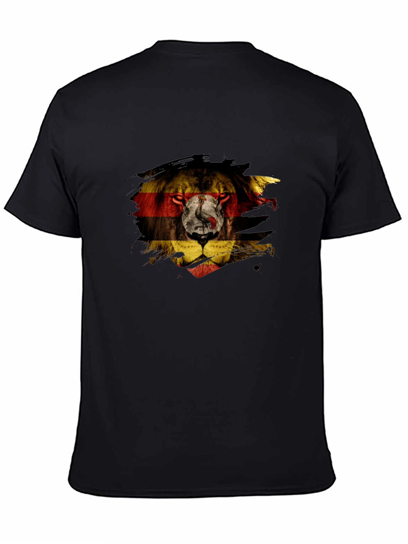 Camiseta Negra León Uganda Diseño Único