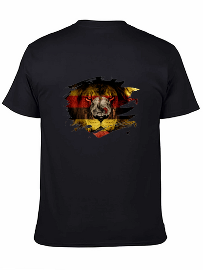 Camiseta Negra León Uganda Diseño Único