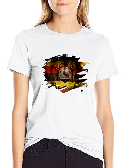 Camiseta Negra León Uganda Diseño Único
