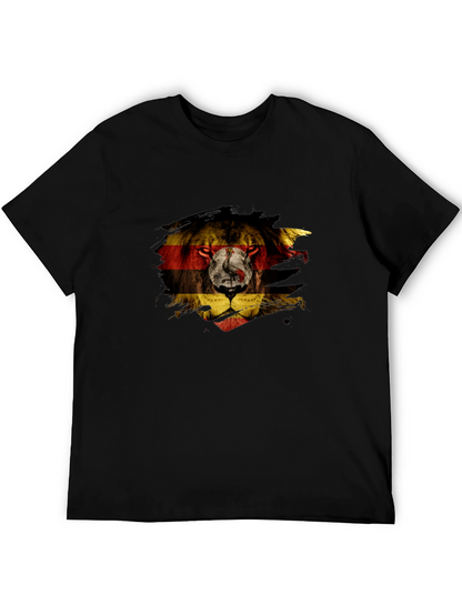Camiseta Negra León Uganda Diseño Único