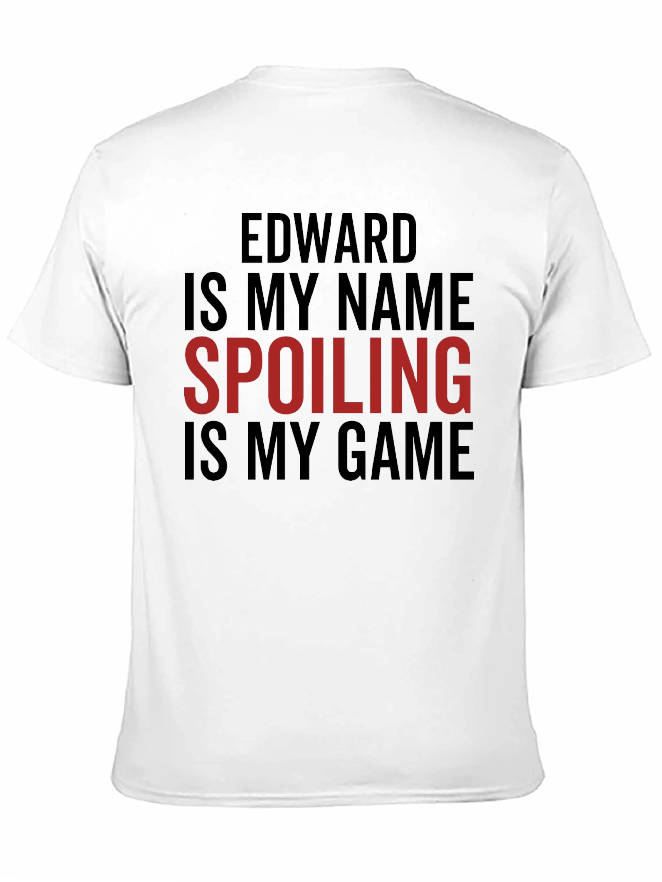 Camiseta Negra: Edward Destruyendo Sorpresas
