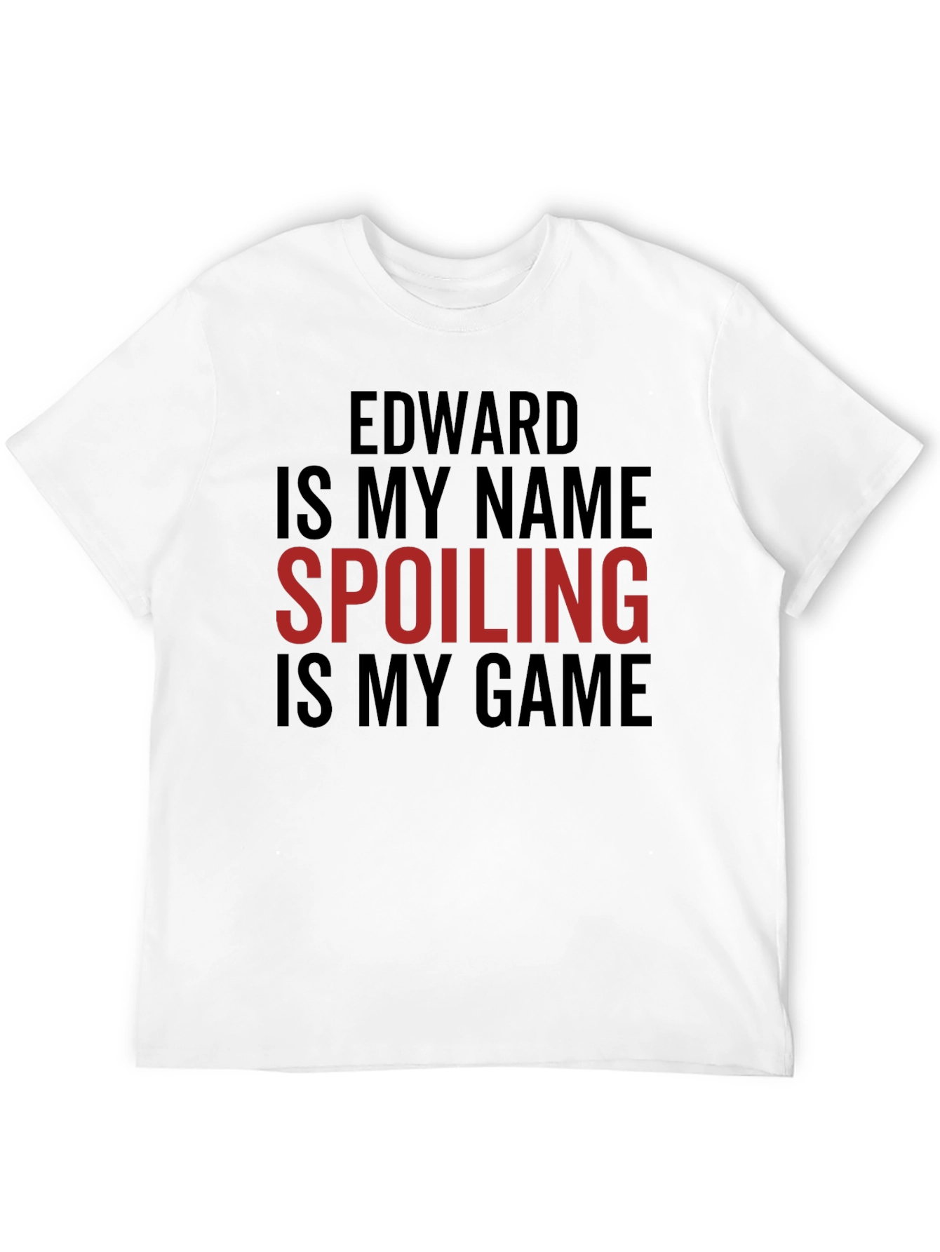 Camiseta Negra: Edward Destruyendo Sorpresas