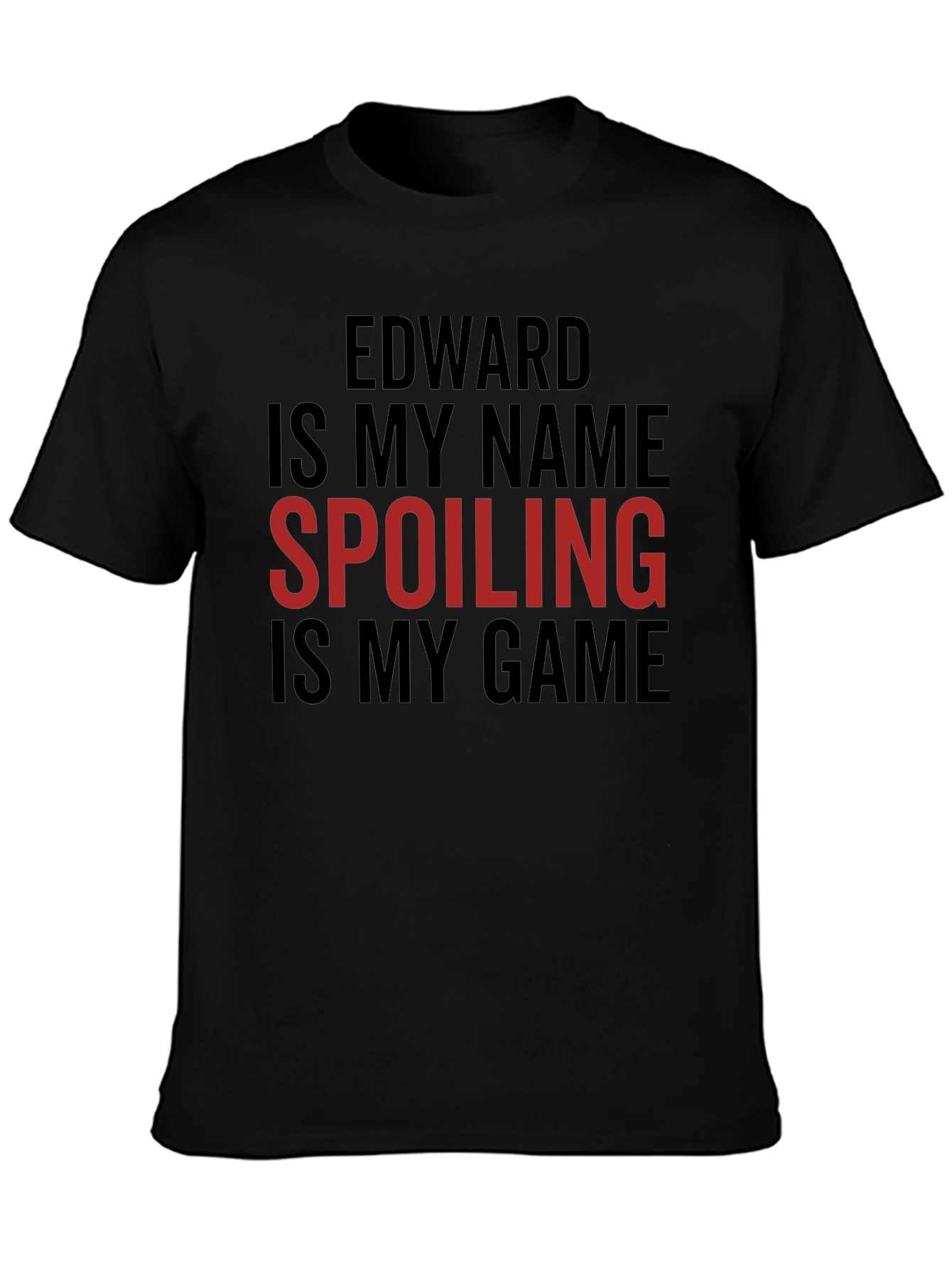 Camiseta Negra: Edward Destruyendo Sorpresas