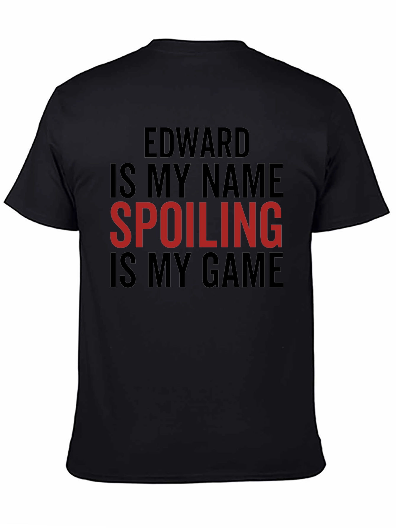 Camiseta Negra: Edward Destruyendo Sorpresas