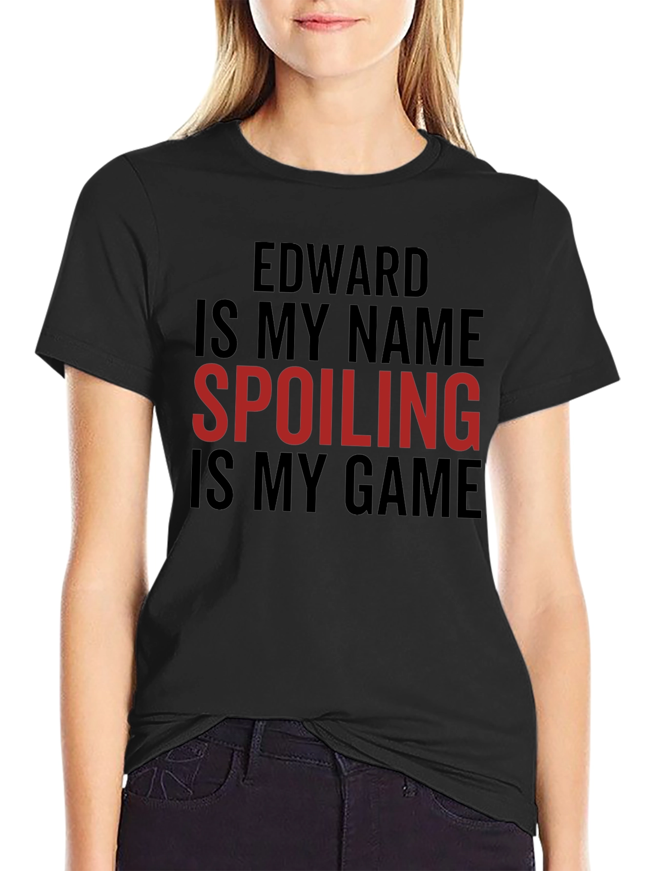 Camiseta Negra: Edward Destruyendo Sorpresas