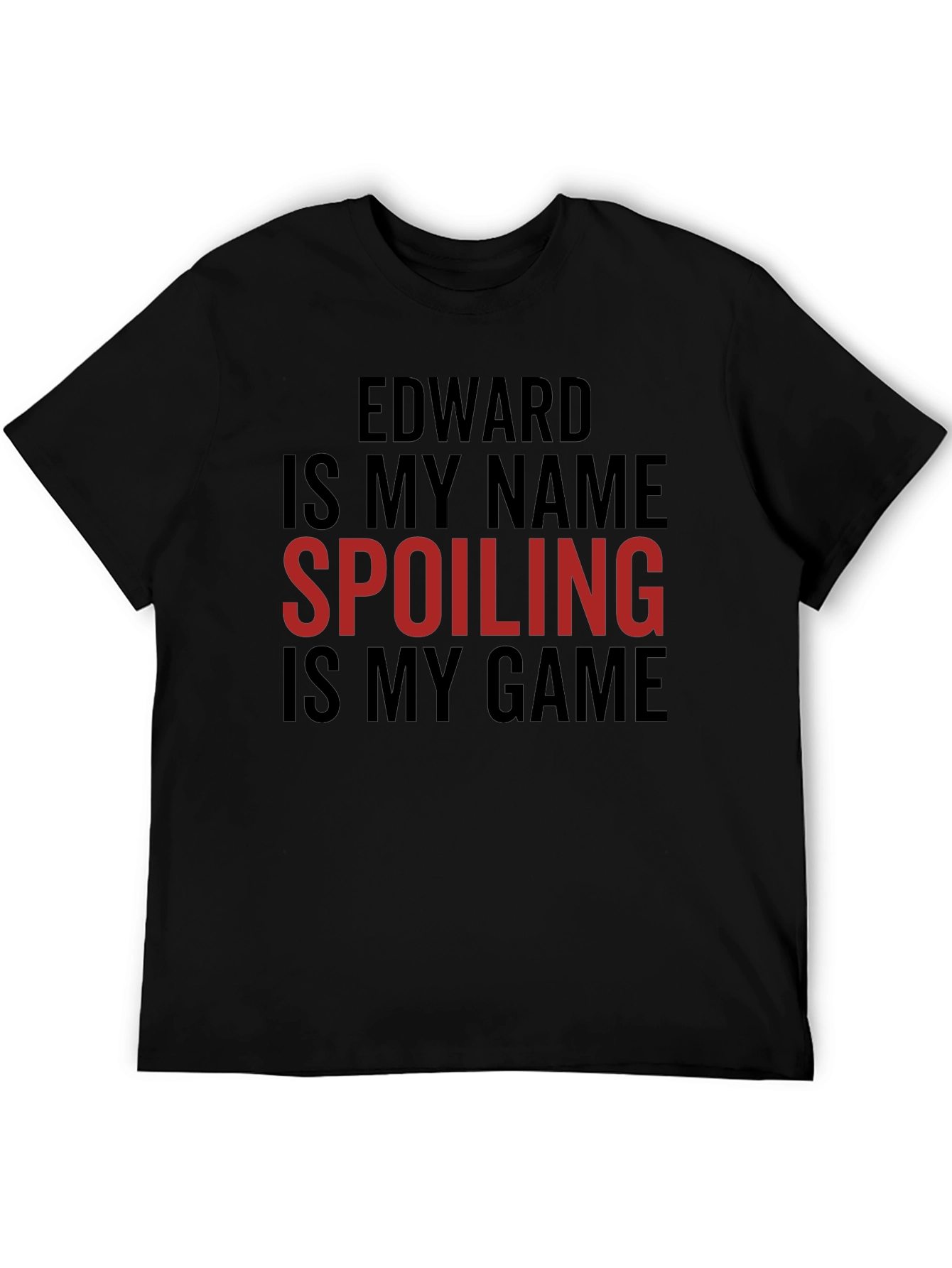 Camiseta Negra: Edward Destruyendo Sorpresas