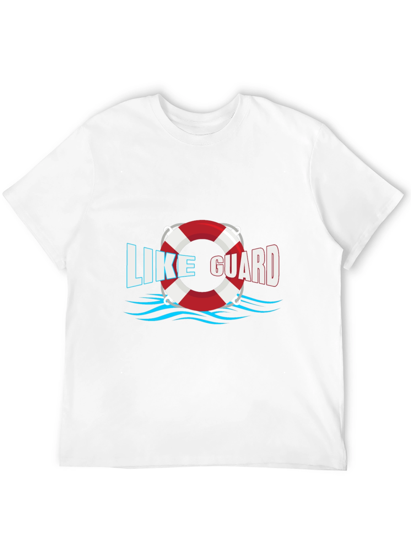 Camiseta Negra Like Guard con Diseño de Salvavidas