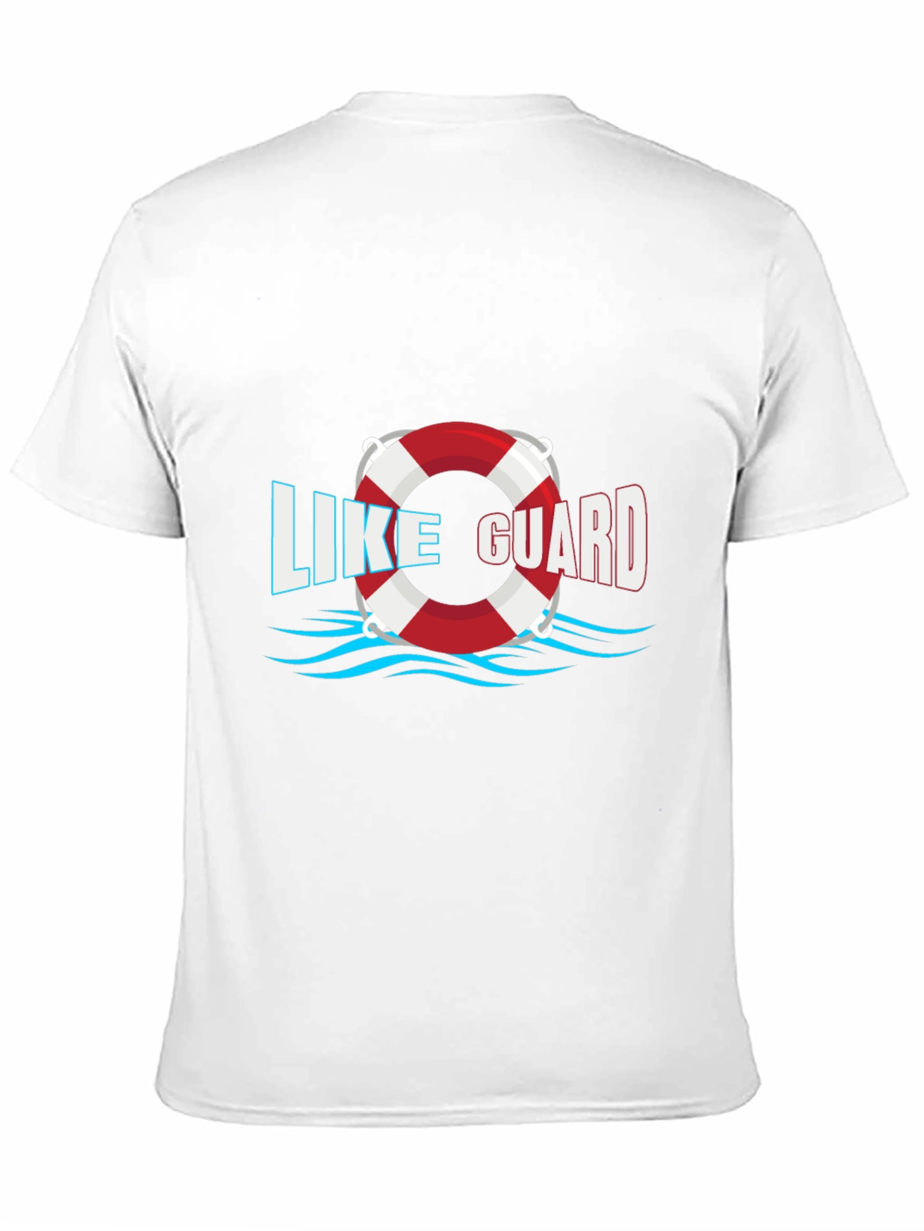 Camiseta Negra Like Guard con Diseño de Salvavidas