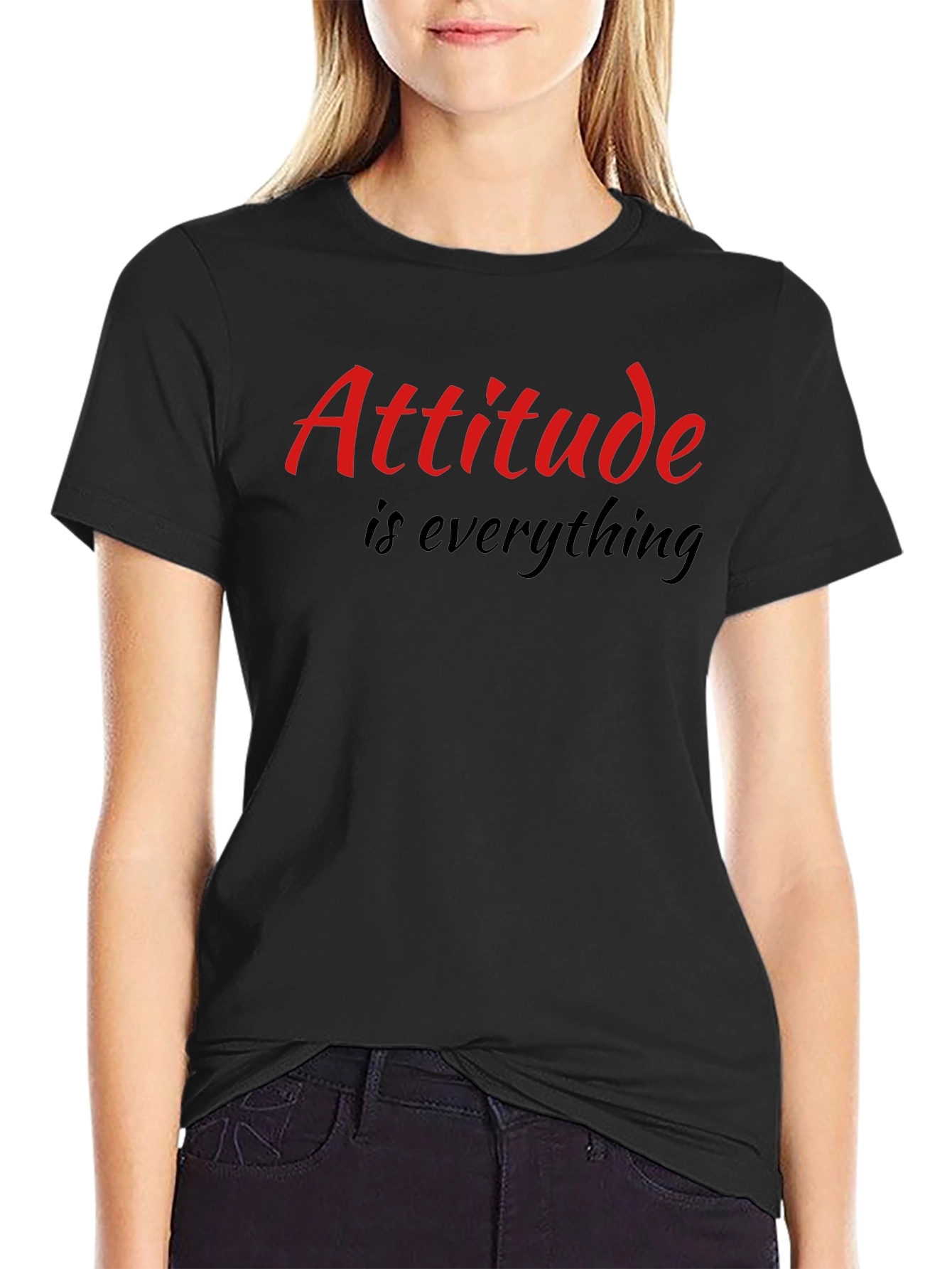 Camiseta Negra Actitud lo es todo