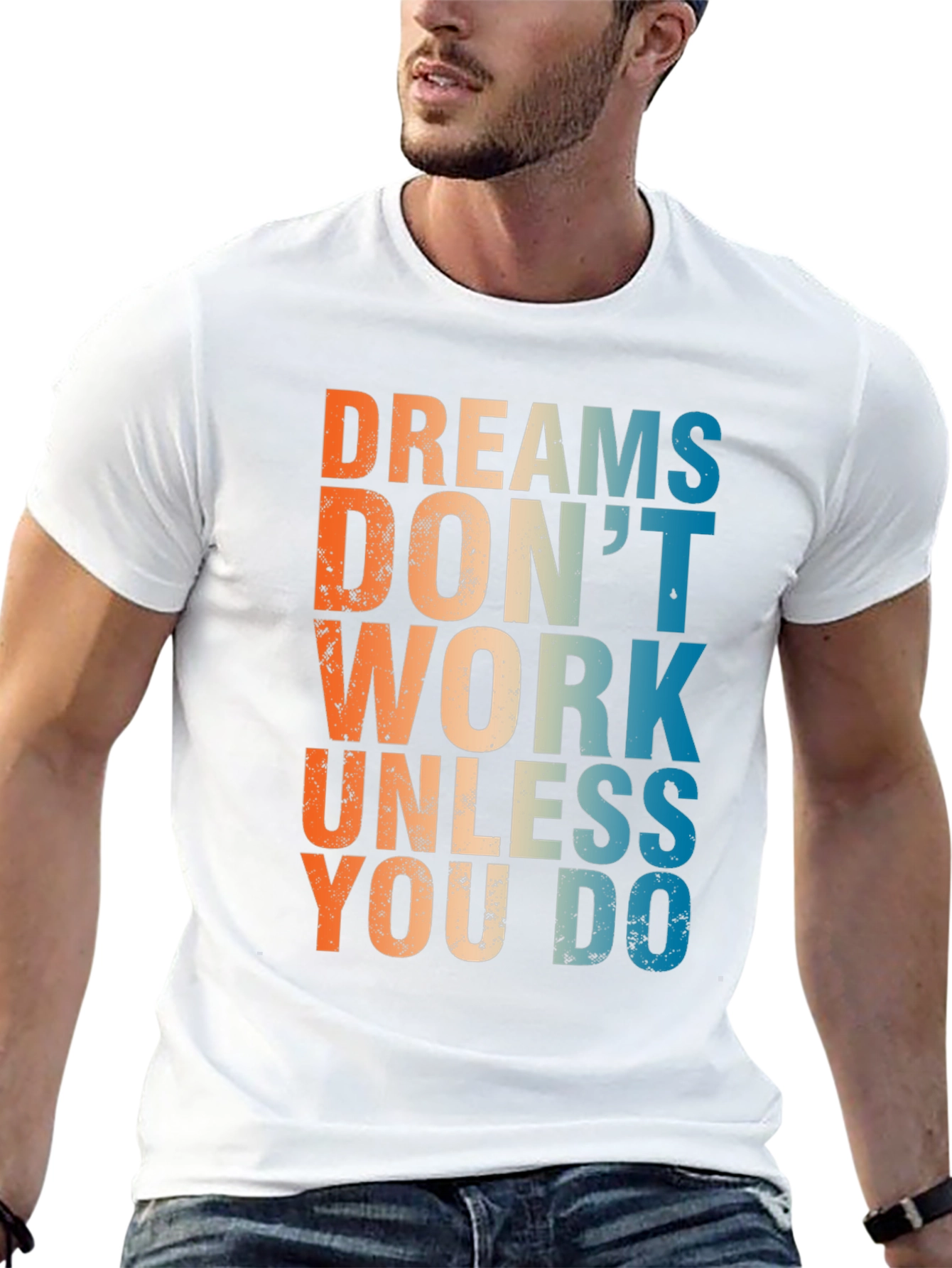 Camiseta Negra Inspiradora: Sueños no funcionan