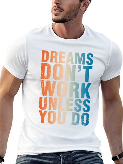 Camiseta Negra Inspiradora: Sueños no funcionan