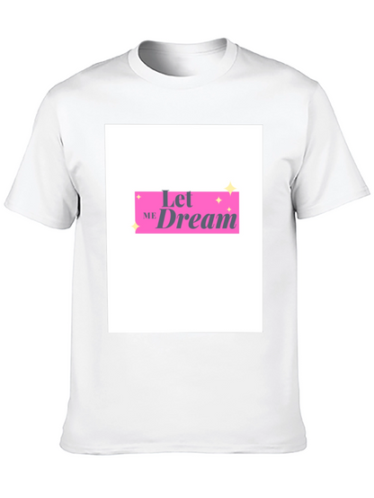Camiseta Negra Let Me Dream Estilo Casual