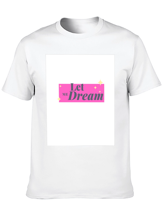 Camiseta Negra Let Me Dream Estilo Casual
