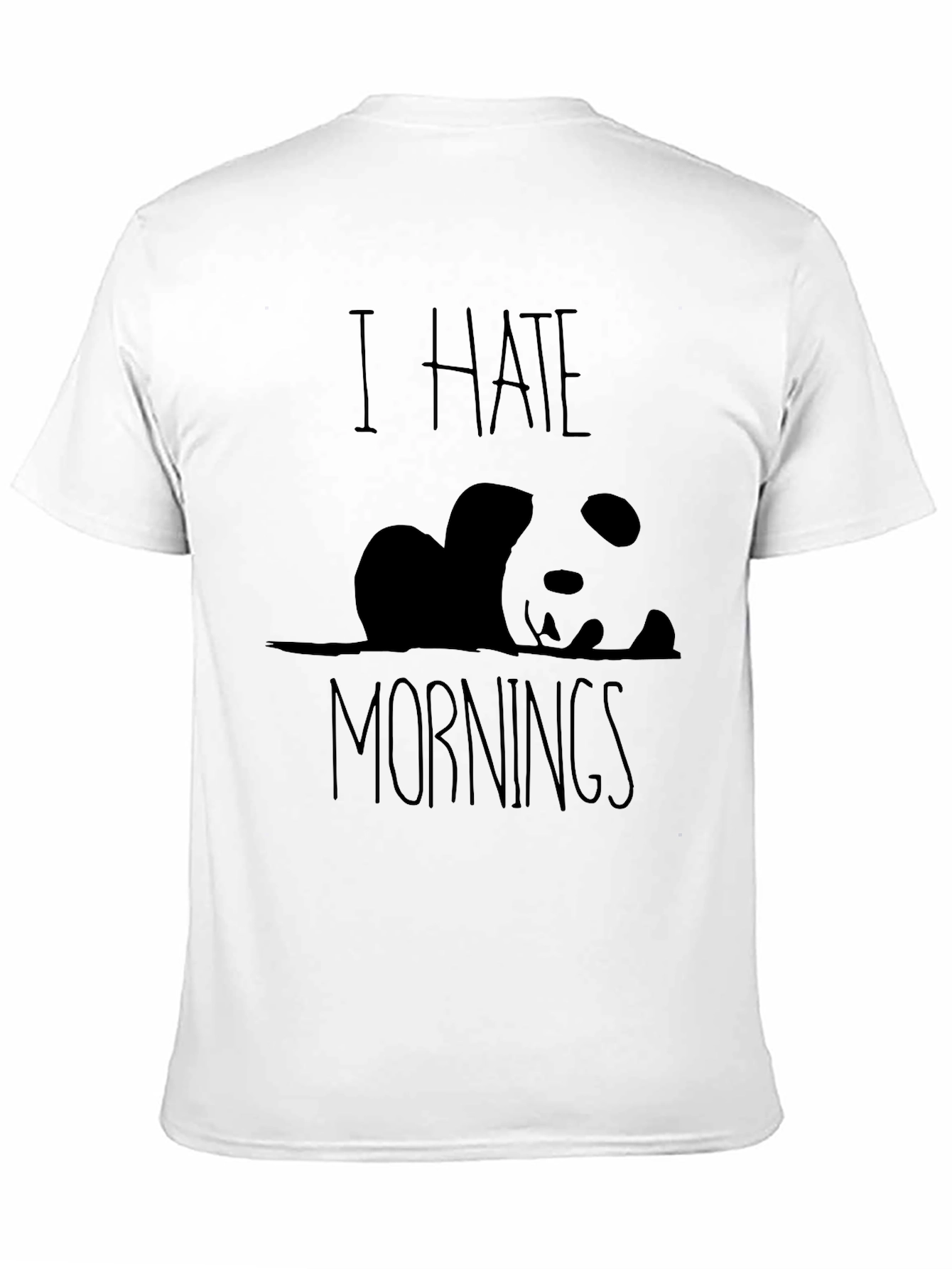 Camiseta Negra Panda: Odio las Mañanas
