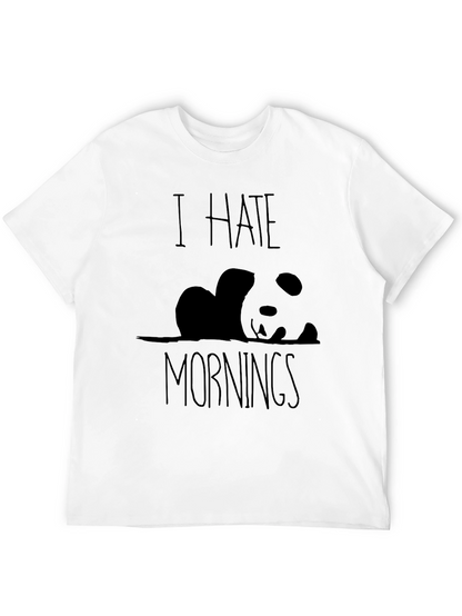 Camiseta Negra Panda: Odio las Mañanas