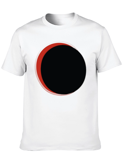 Camiseta Negra Eclipse Circular Rojo