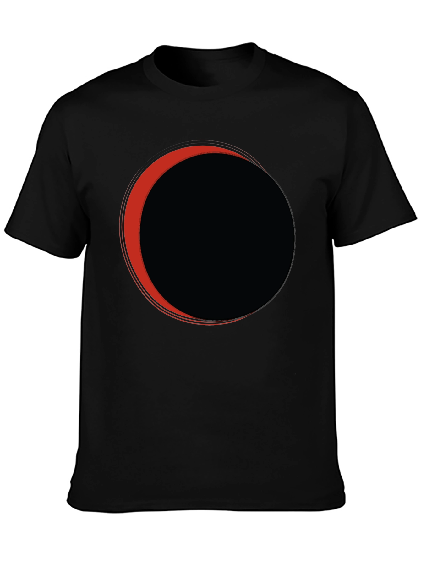 Camiseta Negra Eclipse Circular Rojo