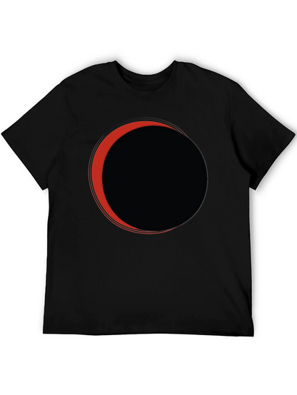 Camiseta Negra Eclipse Circular Rojo