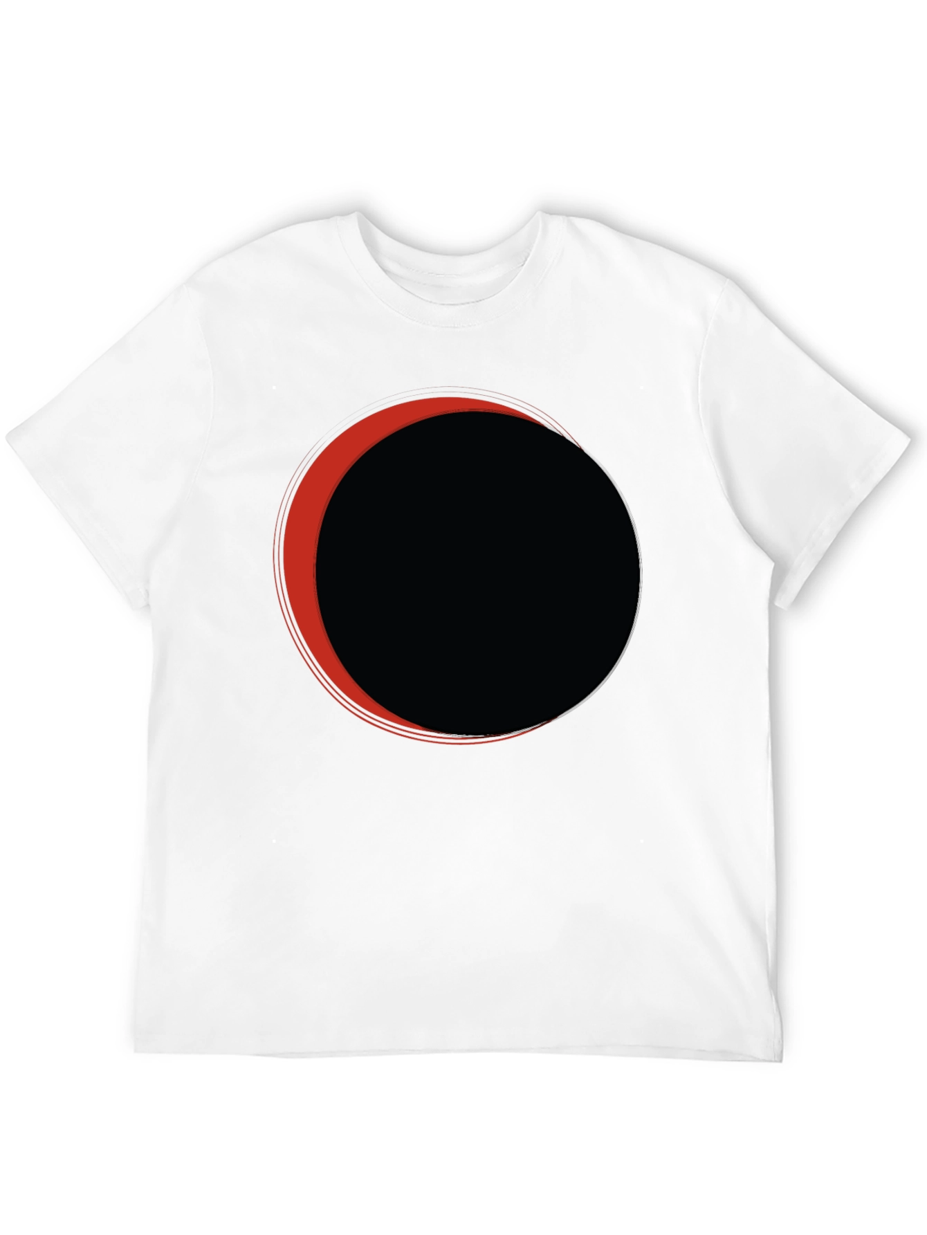 Camiseta Negra Eclipse Circular Rojo