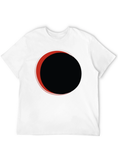 Camiseta Negra Eclipse Circular Rojo