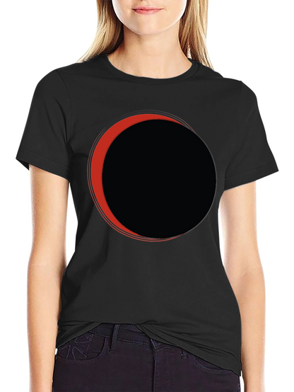 Camiseta Negra Eclipse Circular Rojo