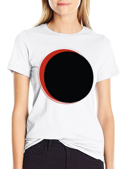 Camiseta Negra Eclipse Circular Rojo