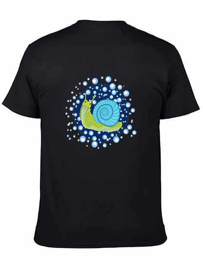 Camiseta Negra con Diseño de Caracol Animado