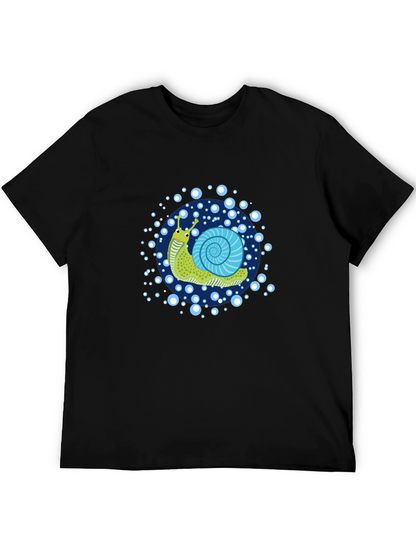 Camiseta Negra con Diseño de Caracol Animado