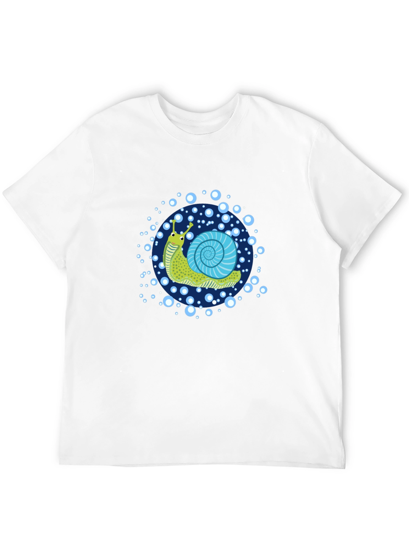 Camiseta Negra con Diseño de Caracol Animado