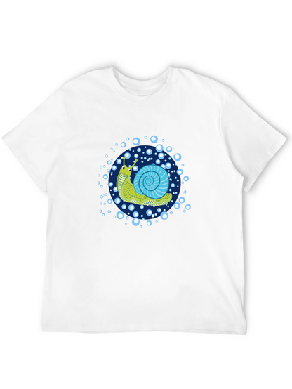 Camiseta Negra con Diseño de Caracol Animado