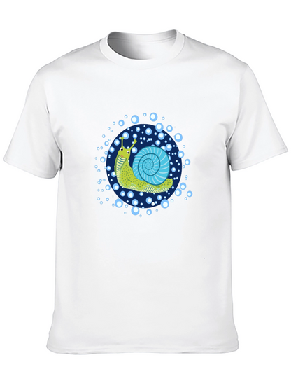 Camiseta Negra con Diseño de Caracol Animado