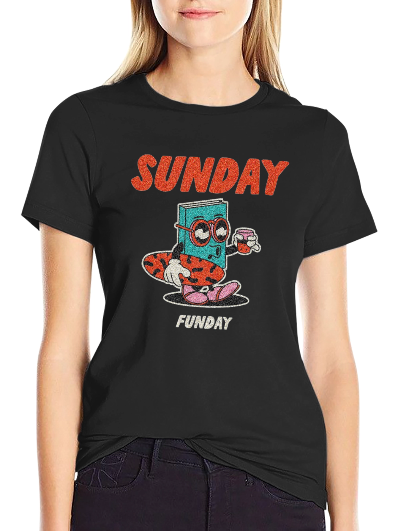 Camiseta Negra Domingo Divertido