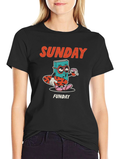Camiseta Negra Domingo Divertido