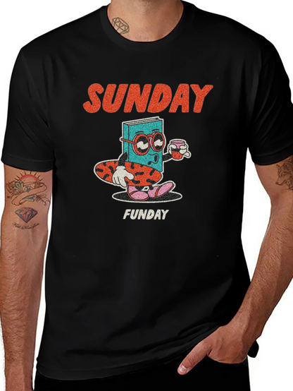 Camiseta Negra Domingo Divertido