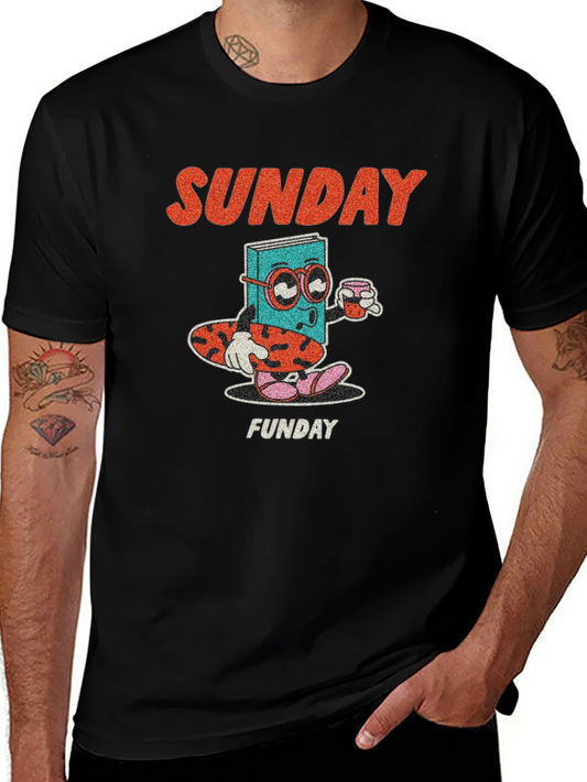 Camiseta Negra Domingo Divertido