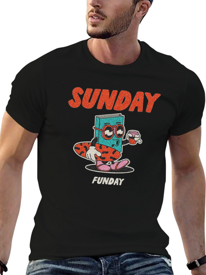 Camiseta Negra Domingo Divertido