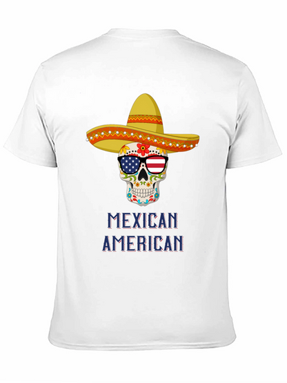 Camiseta Calavera Mexicana Americana