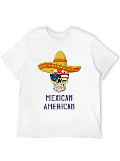 Camiseta Calavera Mexicana Americana