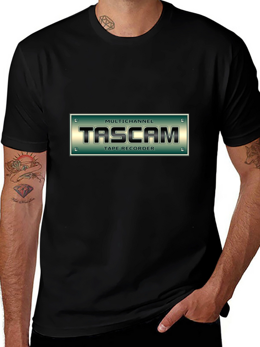 Camiseta Negra Tascam Multichannel Tape Recorder Hombre