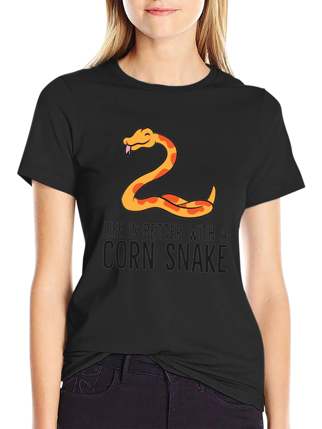 Camiseta Negra Serpiente de Maíz