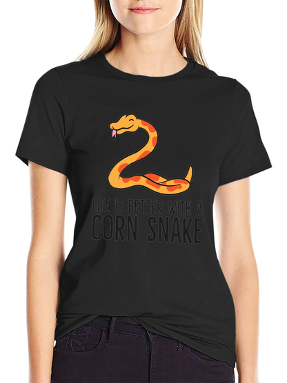 Camiseta Negra Serpiente de Maíz