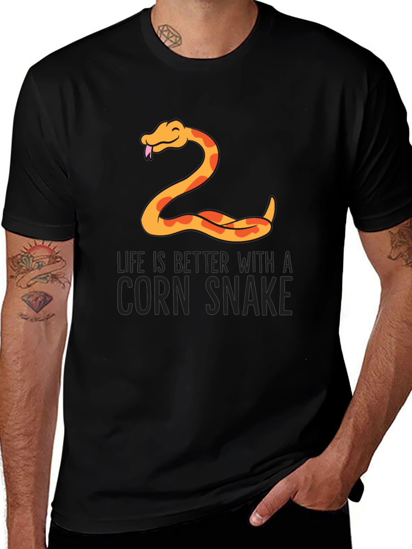 Camiseta Negra Serpiente de Maíz