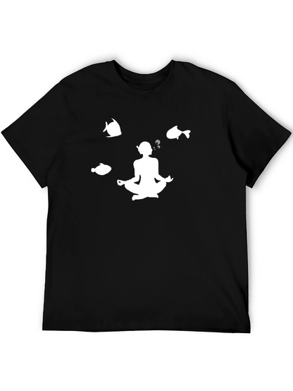 Camiseta Negra Meditación Buceo Peces