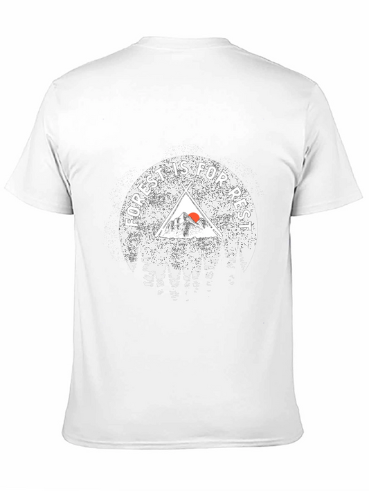 Camiseta Negra Forest is for Rest con Diseño Montaña